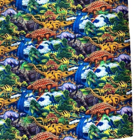 Handmade kids blanket dinosaurs quilt fun novelty - Picture 2 of 3